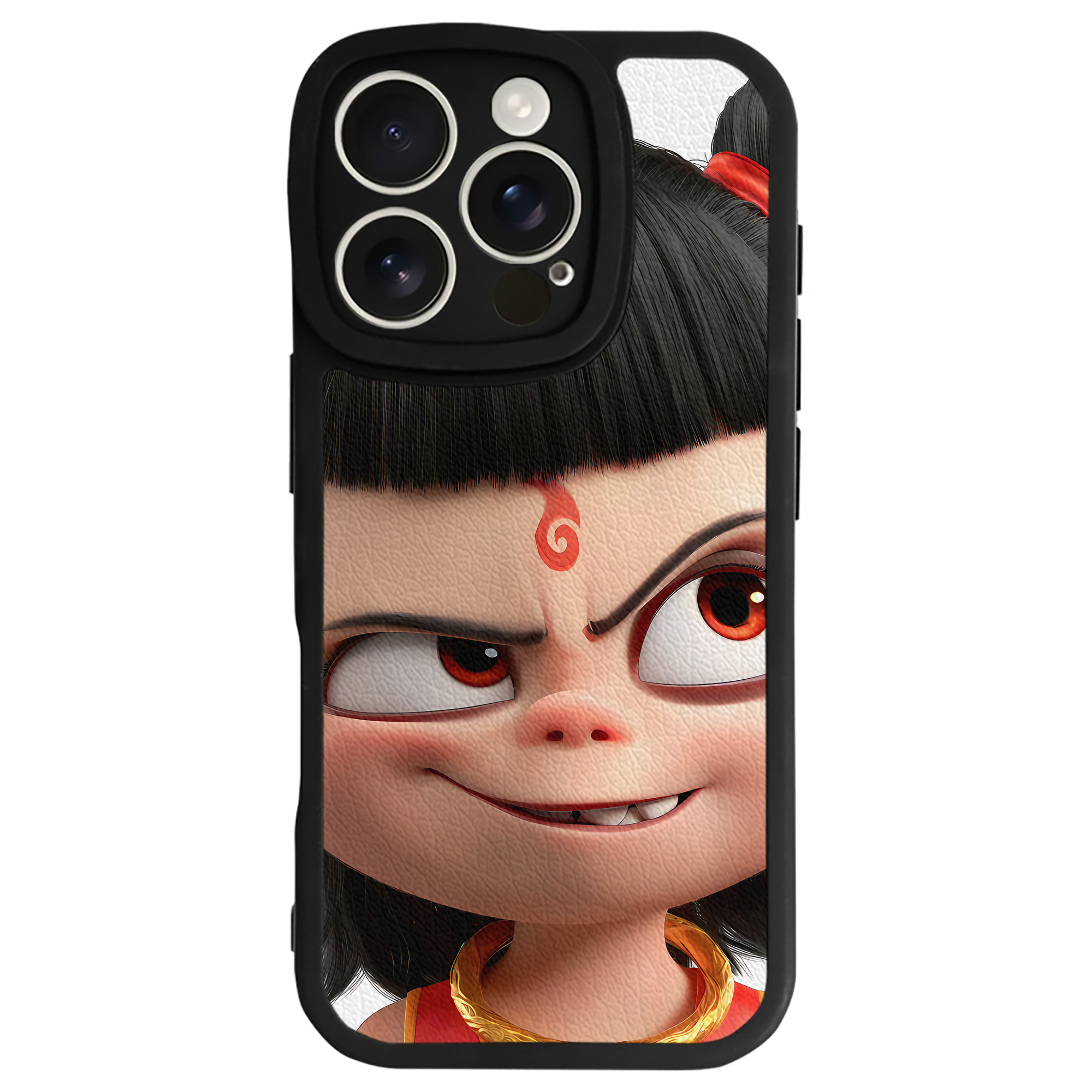 （画像用） Ne Zha 2 ナタ 魔童の大暴れ 【iPhone 16シリーズ対応】シリコンスマホケース（レザー調） 材質：シリコン